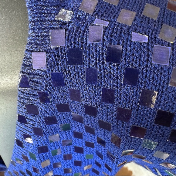 ST.JOHN EVENING SEQUIN DRESS LONG SLEEVE Removable Belt Size 8 - Picture 7 of 8